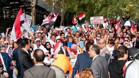  الجالية المصرية بأمريكا تحشد لاستقبال السيسى والتصدي لحملات الإخوان لتشويه مصر 