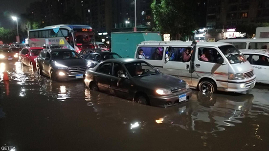 هطول أمطار غزيرة في القاهرة