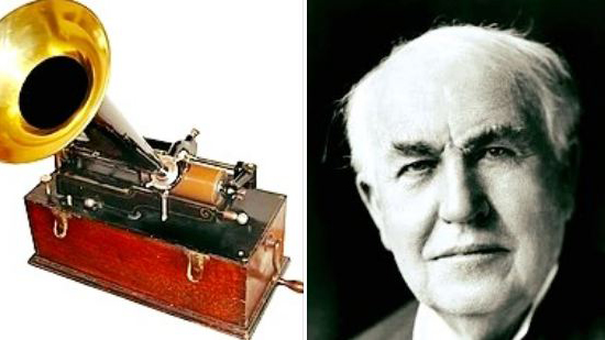 توماس إديسون يخترع آلة «الفونوغراف»