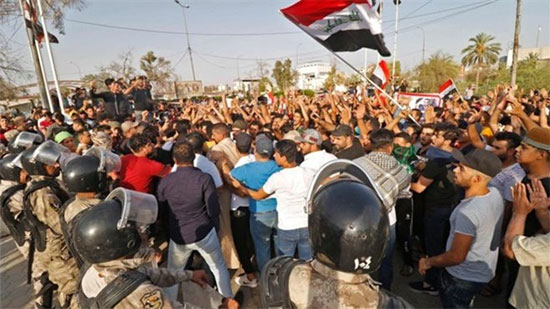 مواجهات بين قوات الأمن العراقية ومتظاهرين في حي البلدية