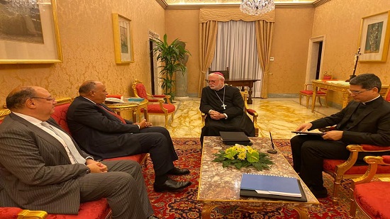  وزير الخارجية لنظيره الفاتيكاني: مصر تعمل على تعزيز قيم المواطنة وحرية ممارسة الشعائر الدينية
