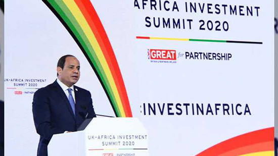 الرئيس عبد الفتاح السيسي خلال قمة «أفريقيا بريطانيا للاستثمار»