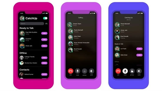 CatchUp تطبيق جديد من فيسبوك لإجراء مكالمة هاتفية مع ما يصل إلى ثمانية أشخاص
