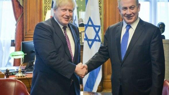 نتنياهو لبوريس جونسون : مستعدون لإجراء مفاوضات مع فلسطين وفقا لخطة السلام الأمريكية