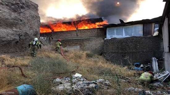حريق جديد يضرب منطقة صناعية قرب طهران
