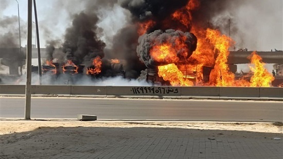 «الصحة»: إصابة 8 أشخاص في «حريق الدائري» ولا وفيات
