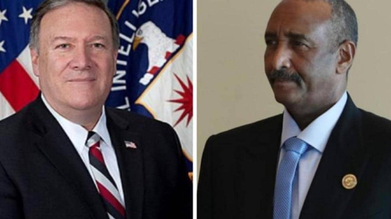 البرهان وبومبيو يبحثان ترتيبات رفع السودان من قائمة الإرهاب