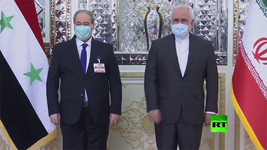 فيديو .. وزير الخارجية الإيراني يلتقي نظيره السوري 