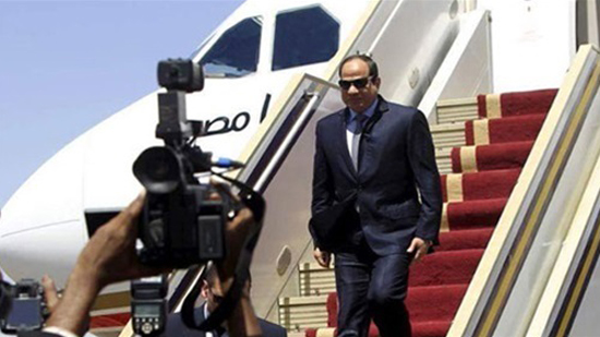  الرئيس السيسي يصل ارض الوطن قادما من الأردن 
