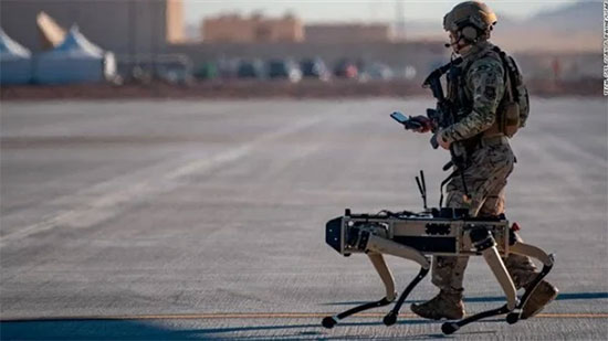 
الخيال العلمي أصبح حقيقة.. الكلاب الإلكترونية تخدم داخل الجيش الأمريكي| شاهد