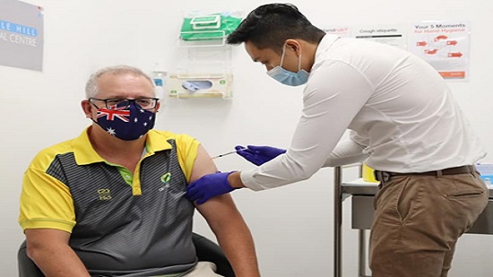 رئيس الوزراء الأسترالى يتلقى لقاح كورونا تأكيد لأمان وفعالية اللقاح عقب مظاهرات الأمس