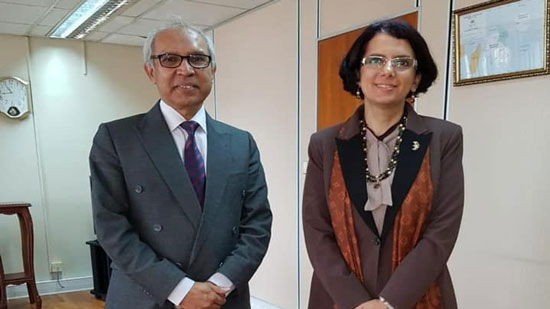 وزير الحكم المحلي وإدارة الكوارث في موريشيوس يستقبل سفيرة مصر