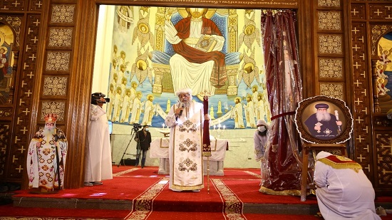 البابا يترأس قداس ذكرى المتنيح الأنبا صرابامون 