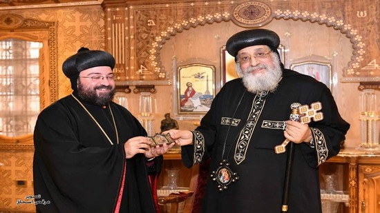 قداسة البابا يستقبل النائب البطريركي للكنيسة السريانية بمصر