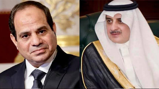 الرئيس السيسي يتلقى اتصالاً هاتفيًا من أمير منطقة تبوك بالمملكة السعودية