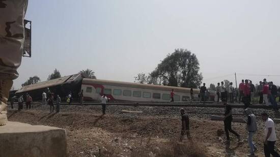 محافظة القليوبية: ١٠9 مصابين في حادث القطار