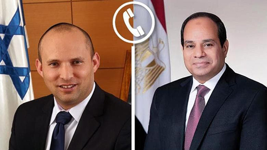 رئيس وزراء إسرائيل يتوجه بالشكر للرئيس السيسي : مصر تعزز الاستقرار في المنطقة 