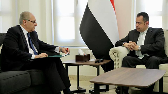 رئيس وزراء اليمن يؤكد دعم بلاده لمصر في حماية أمنها القومي وضرورة التوصل إلى اتفاق ملزم في قضية سد النهضة