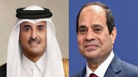 الرئيس السيسى يتبادل التهنئة بحلول عيد الأضحى مع أمير قطر
