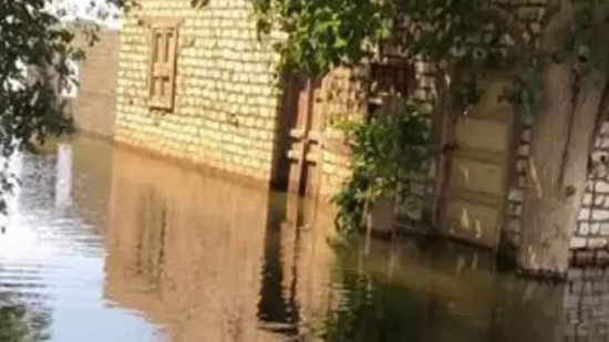 مع إرتفاع منسوب مياه النيل غرق عدد من المنازل في قرى أشمون بالمنوفية
