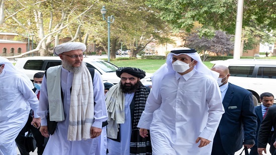  وزير الخارجية القطري يلتقي رئيس وزراء طالبان بأفغانستان 