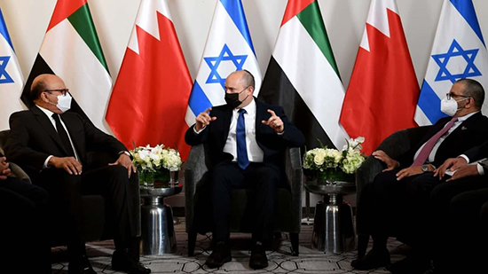 رئيس وزراء اسرائيل: نطمح لتعزيز العلاقات مع الامارات والبحرين في جميع المجالات