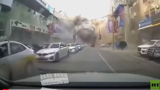  بالفيديو.. لحظة انفجار ضخم بمدينة شنيانغ الصينية