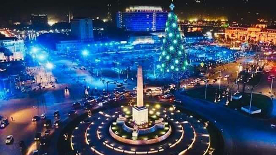 لا صحة لشجرة كريسماس بميدان التحرير والصورة مفبركة