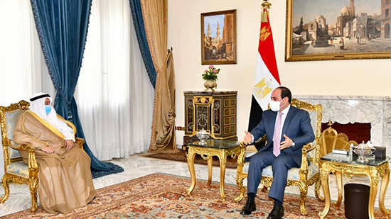 الرئيس السيسى يستقبل السفير الكويتي بمناسبة انتهاء فترة عمله بمصر