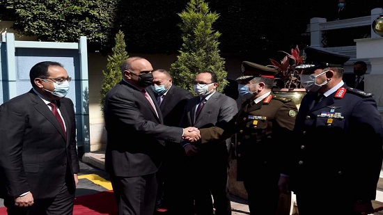  مراسم استقبال رسمية .. مدبولي يستقبل  رئيس الوزراء الأردني 