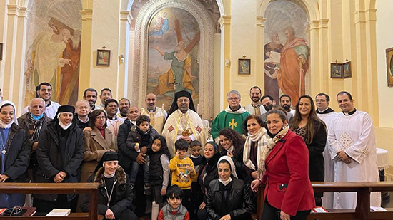 بطريرك الأقباط الكاثوليك بمصر يزور رعية العذراء مريم بروما