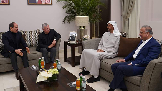 ملك الاردن يعقد لقاء مع الرئيس السيسي وولي عهد ابو ظبي 