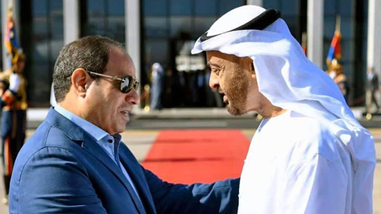  الرئيس السيسي يهنئ الشيخ محمد بن زايد على رئاسة الإمارات