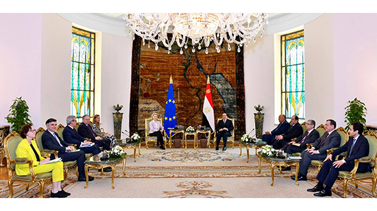 الرئيس السيسي يؤكد عمق ومتانة العلاقات المتشعبة بين مصر والاتحاد الأوروبي