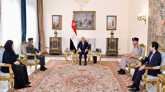 الرئيس السيسي  يستقبل رئيس أركان القوات المسلحة الإماراتية