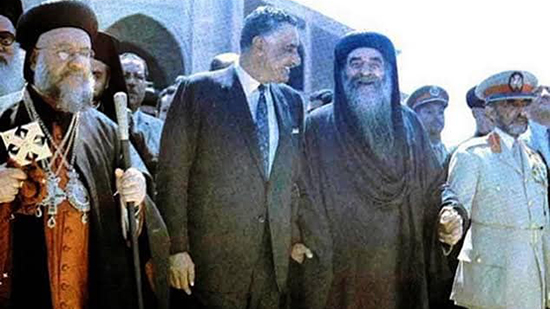 مراسم الاحتفال بافتتاح الكاتدرائية الجديدة بدير الانبا رويس بالقاهرة في يوم 25 يونية 1968