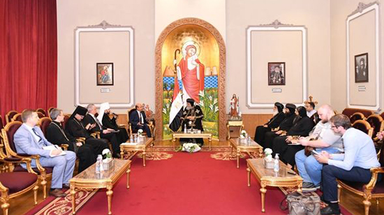 البابا تواضروس يستقبل مطران الكنيسة الروسية لإفريقيا