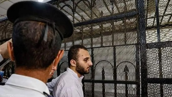 قاتل نيرة أشرف أثناء المحاكمة