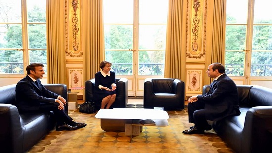  الرئيس السيسى يلتقى ماكرون بقصر الإليزيه 
