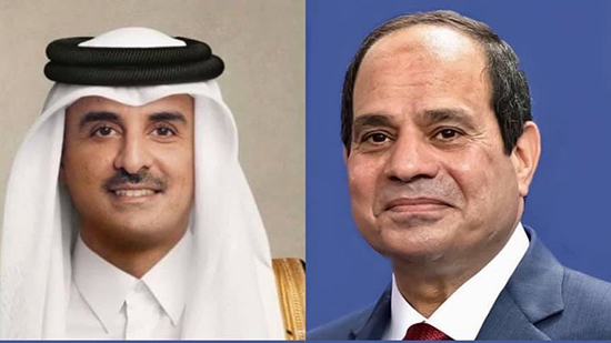 أمير قطر يعزي الرئيس السيسى فى ضحايا حريق كنيسة أبوسيفين