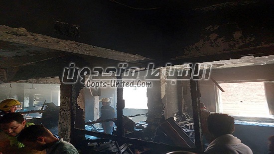 صورة.. استشهاد 3 أطفال ووالدتهم في حريق كنيسة أبوسيفين