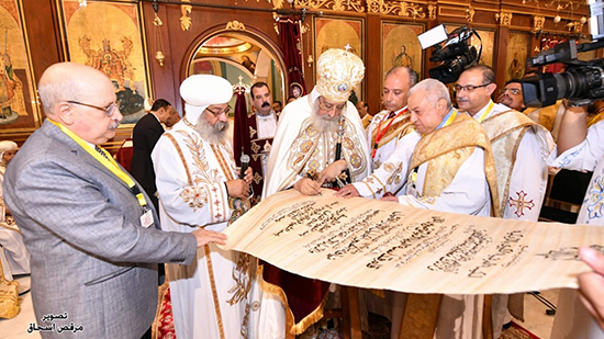  البابا تواضروس يدشن الكنيسة المرقسية بالأزبكية بعد تجديدها
