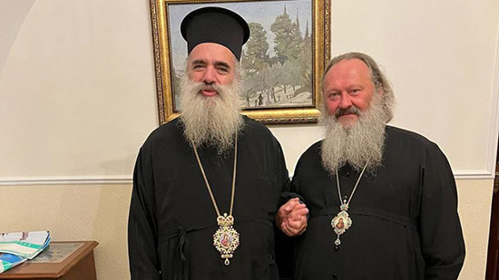 مطران القدس يستقبل رئيس دير اللافرا الارثوذكسي في مدينة كييف