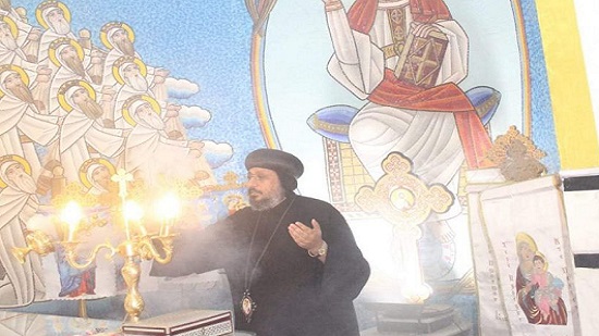 اسقف الوادي الجديد يترأس عشية عيد التذكار الشهري للعذراء 