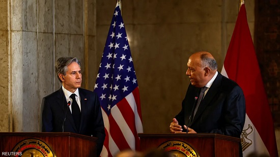 وزيرا خارجية أميركا ومصر يبحثان التهدئة بالأراضي الفلسطينية