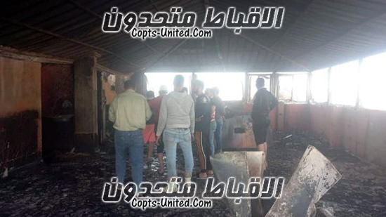 ننشر أول صور لآثار الحريق بالطابق الأخير لكنيسة العذراء بالزاوية دون إصابات